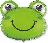 Ballon en aluminium en forme de grenouille 63x67 cm - Parfait pour toutes les fêtes ! Apportez de la joie et de la couleur à votre fête avec cet adorable ballon en forme de grenouille.