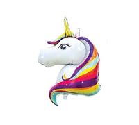 Ballon en aluminium en forme de licorne H100 cm - -