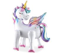 Ballon en Aluminium Licorne, Ballon en Aluminium 3d Licorne Debout, Ballons Licorne avec Jambes, Ballon à Hélium Licorne XXL, Décoration Licorne Pour FêTe Anniversaire Fille Enfant