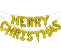 Ballon en aluminium Merry Christmas Banner de Noël, 39 cm