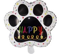 Ballon en aluminium noir Happy Paw 40 cm