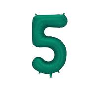 Ballon en aluminium numéro 5 vert bouteille - FB1S-5-012B