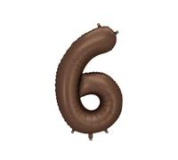 Ballon en aluminium Numéro 6 Moka - FB1S-6-494 Funny Balloons Miami LLC