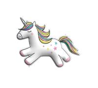 Ballon en aluminium - Procos - Licorne - 110 x 93 cm - Blanc - Mixte - Hélium