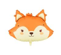 Ballon en aluminium renard, 57 x 42 cm, pour air ou hélium, figurine de renard, pour anniversaire d'enfant, fête prénatale, décoration de fête, orange crème