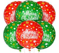 Ballon en aluminium rouge et vert Merry Christmas