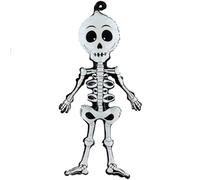 Ballon en aluminium squelette effrayant pour décoration d'Halloween 76 x 34,5 cm - Décoration de fête parfaite pour les fêtes d'Halloween, crée une atmosphère sinistre - Idéal à remplir d'air