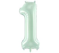 Ballon en aluminium vert en forme de chiffre 1 - FB230G-1-012 Funny Balloons Miami LLC