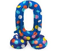 Ballon en feuille debout coloré nombres 0 - 72 cm MOSELOTA G