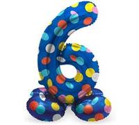 Ballon en feuille debout des points colorés Figure 6 - 72 cm MOSELOTA