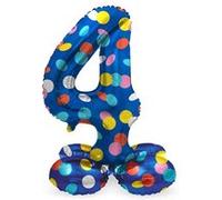 Ballon en feuille debout Dots colorés Figure 4 - 72 cm MOSELOTA G