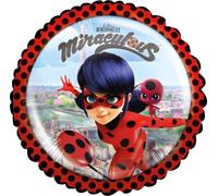 Ballon en feuille Ladybug article sous licence rouge-coloré 23cm