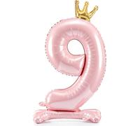 Ballon en feuille rose vif numéro "9", 84 cm - une décoration unique pour les anniversaires ! Donnez vie à votre fête et créez des souvenirs inoubliables avec cet accent élégant !