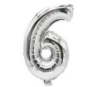 Ballon en film 'Chiffres', chiffre: 6, argent