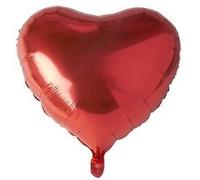 Ballon en film 'Coeur', diamètre: 450 mm, rouge