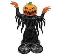 Amscan Anagram 4305111 Ballon gonflable gonflable avec tête de citrouille d'Halloween 117 cm
