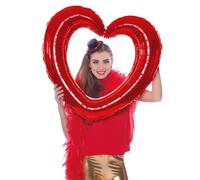 Ballon en forme de cœur cadre photo rouge 80x75cm