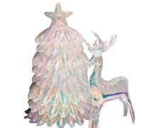 Ballon en forme de sapin de Noël surdimensionné en cristal symphonie tridimensionnelle gonflable en film d'aluminium Décoration d'ambiance festive