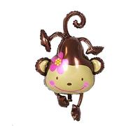 Ballon en forme de singe env. 69 x 100 cm - Grand ballon à hélium pour les anniversaires pour enfants, fêtes, événements, décorations, idée cadeau, surprise, amusement, jouet, gonflable