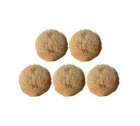 Ballon en Fourrure de Lapin pour Chat, Jouet Doux et duveteux, Boule de Pom Pom en Vrai Lapin de 3-Pouce, Jouets Fous au Catnip pour Jeux d'Intérieur, Exercices et Renforcement du Lien avec votre Chat