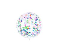 Ballon En Latex Géant Transparent Avec Confettis Multicolores 1 M Multicolore