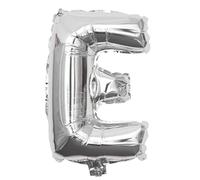 Ballon en métal argenté lettre E 35cm Argent
