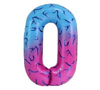 Ballon en mylar en forme de chiffre 101,6 cm - Motif abstrait aile de démon - Tatouage - Inspiré de K-pop - Décoration de fête esthétique pour 1er anniversaire de mariage (chiffre 3)