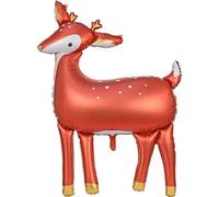 Ballon en plastique cerf 80x105cm orange