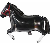 Ballon en plastique Cheval, ballon gonflable Cheval env. 75 x 103 cm, noir