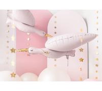 Ballon en plastique Cigogne 100x43cm rose clair
