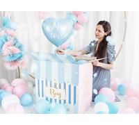 Ballon en plastique Coeur avec inscription Mom to Be 35cm bleu