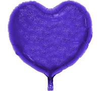 Ballon en plastique Coeur, bleu (scintillant), environ 45 cm