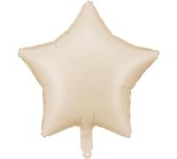 Ballon en plastique - Étoile, Beige, Crème, 48 cm