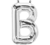 Ballon en plastique, lettre B, argent, env. 40 cm, à gonfler à l'air