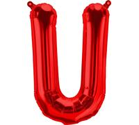 Ballon en plastique lettre U, rouge, env. 40 cm, à gonfler à l'air