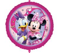 Ballon en plastique "Minnie Mouse" avec un poids, rose, 46cm