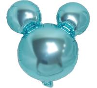 Ballon en plastique Mouse, Mouse, bleu clair, env. 45 cm, à gonfler à l'air