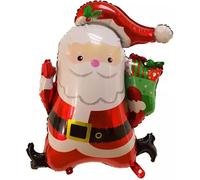 Ballon en plastique Noël -Père Noël avec cadeaux, env. 63 x 78,5 cm - Grand XL Père Noël arbre de Noël hélium Ballon en plastique Ballon à air fête de Noël Décoration Kopper-24