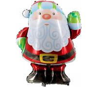 Ballon en plastique Noël -Père Noël faisant signe, environ 89 x 75,5 cm - Grand XL Santa Xmas arbre de Noël Hélium Ballon en plastique Ballon à air fête de Noël Décoration Kopper-24