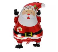 Ballon en plastique Noël -Père Noël rond, environ 45 x 62,5 cm - Grand XL Santa Xmas arbre de Noël hélium ballon en plastique Ballon à air fête de Noël Décoration Kopper-24