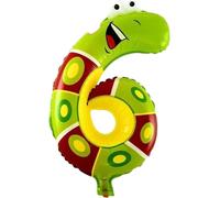 Ballon en plastique numéro 6, env. 40 cm, motif animalier