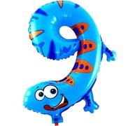 Ballon en plastique numéro 9, env. 40 cm, motif animalier