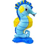 Ballon en plastique Représentant 3D, hippocampe bleu env. 36*63 cm