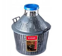 KADAX bonbonne en Verre 25L - Ballons de Fermentation à Large Ouverture avec Panier pour vin, bière & cidre