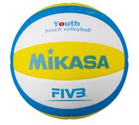 Mikasa Ballon de beach-volley SBV Youth 1629 Bleu/Blanc/Jaune Taille 5