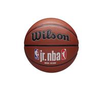 WILSON Jr NBA, Ballon de Basket Intérieur/Extérieur Authentique, Offre Un Contrôle Parfait de l'Humidité, Design à Double Profondeur et Une Rétention d'air Supérieure, Couleur: Marron, Taille: 6