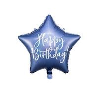 Ballon étoile bleue happy birthday - 40 cm