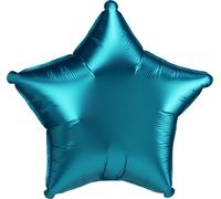 Ballon étoile satinée bleu 45cm