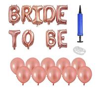 Ballon EVJF 13Pcs TIMESETL Ballon Bride to Be EVJF Guirlande Bannière Rose Gold Decoration Lettre Banderole, Décorations de Fêtes/Mariage/Soirée Célibataire