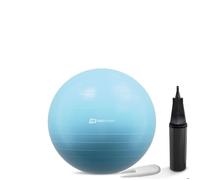 Ballon Fitness 45 cm Pompe, Anti-éclatement, Ballon de Gymnastique, Balle d’Exercice Antidérapant de Yoga, Pilates, Max 100kg, Bleu